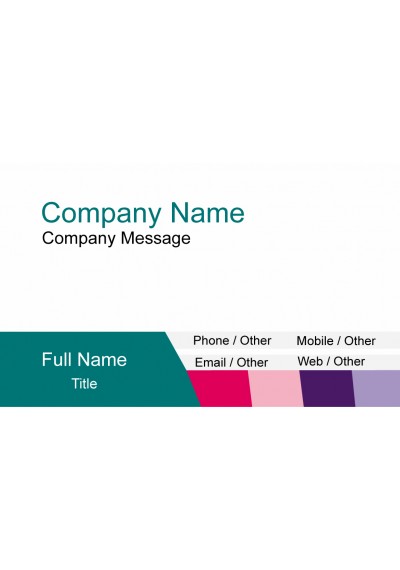 Multicolor Square Business Card